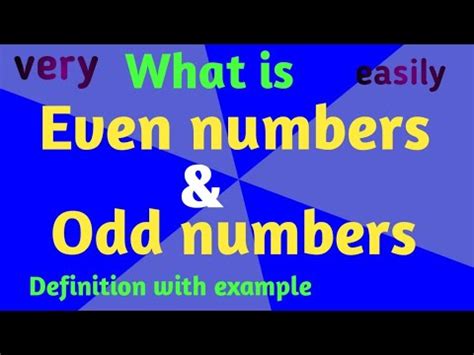 odd numbers kon se hote hai